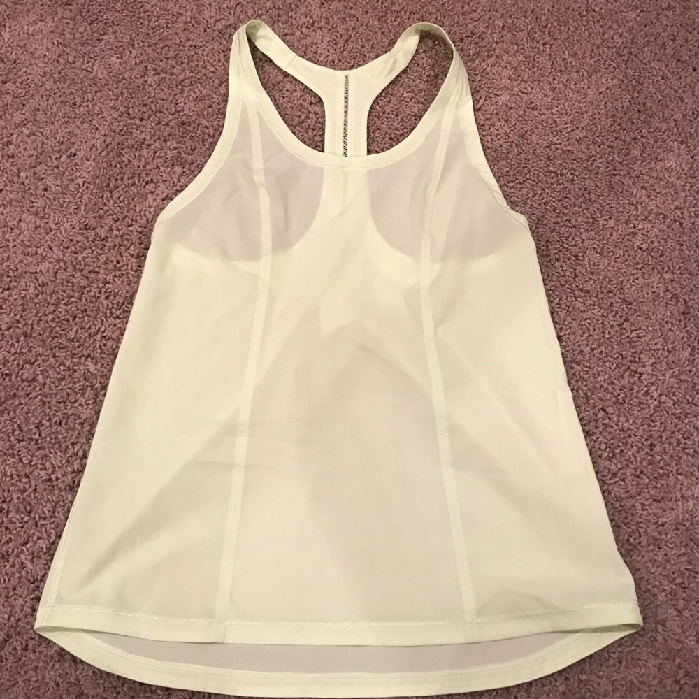 Lulu lemon neon green workout top